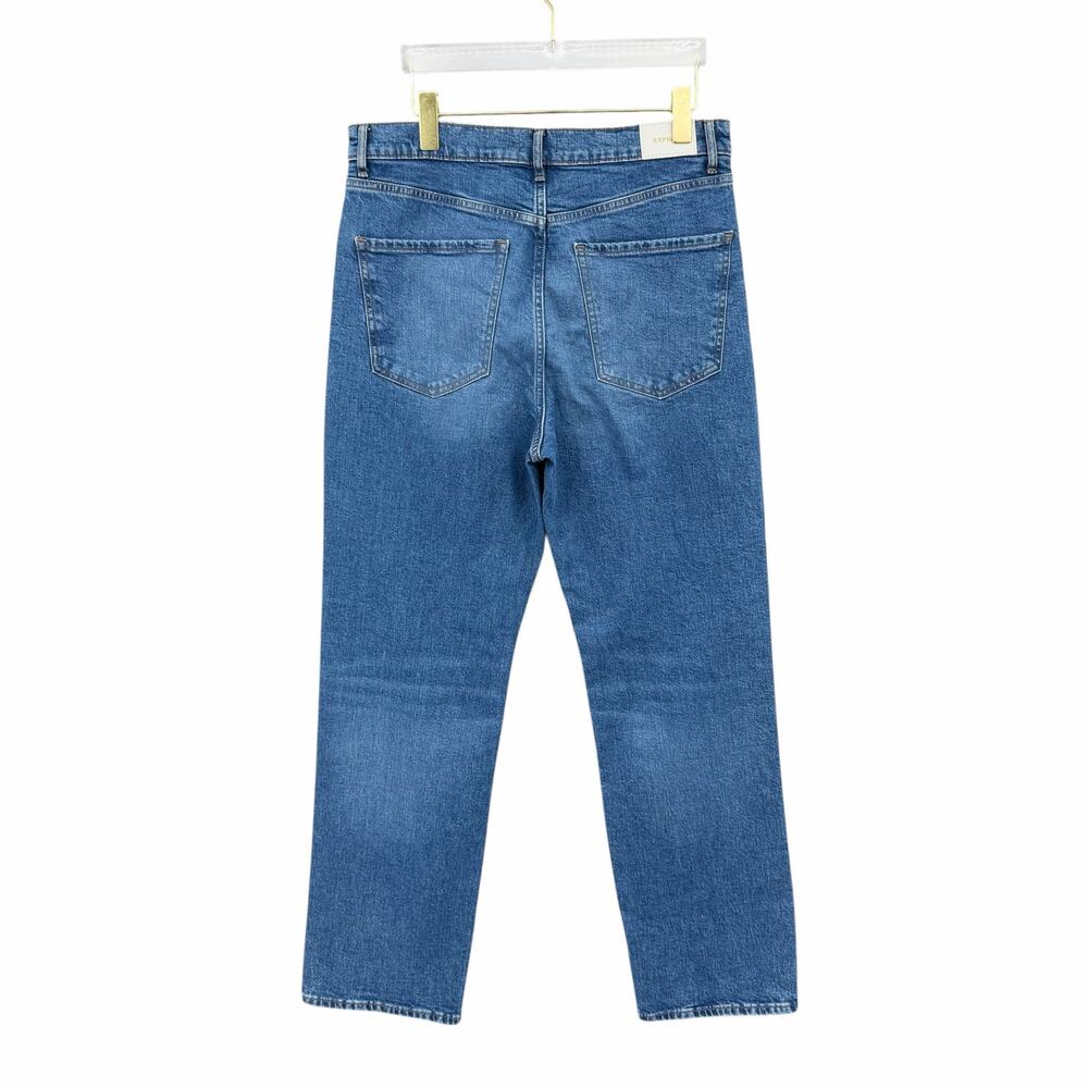 Express NWT 12 Regular Modern Straight Super High Rise Distressed Everyday Jeans - Picture 2 of 8